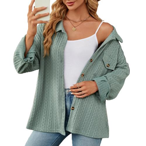 Spandex & Polyester Women Coat & loose & with pocket PC