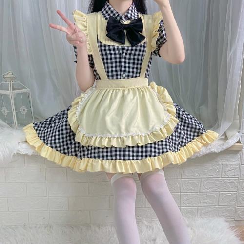 Cotton Sexy Maid Costume  printed Others PC