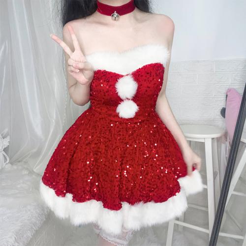 Polyester Sexy Bunny Costume backless & off shoulder patchwork Others PC