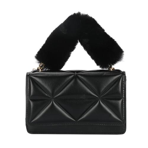 PU Leather Box Bag Handbag soft surface & attached with hanging strap Argyle PC
