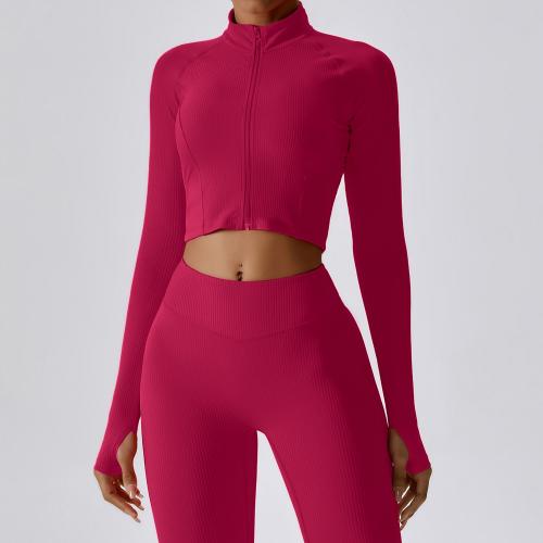 Polyamide & Spandex Quick Dry Women Sport Coat & skinny & breathable Solid PC