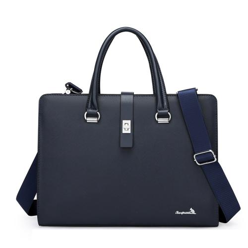 PU Leather & Polyester Briefcase large capacity & attached with hanging strap & waterproof Solid PC