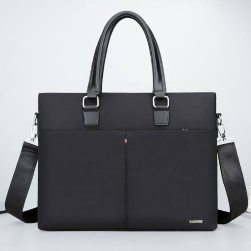 Nylon Briefcase large capacity & hardwearing & attached with hanging strap & waterproof black PC