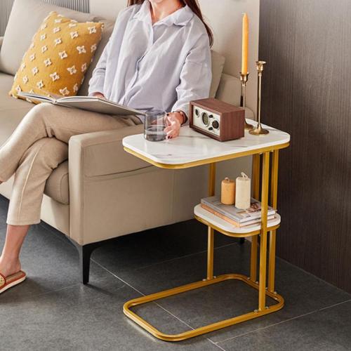 Sintered Stone & Medium Density Fiberboard & Iron Tea Table  PC