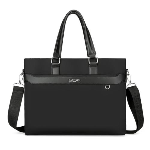 Oxford Briefcase large capacity & attached with hanging strap & waterproof Polyester black PC