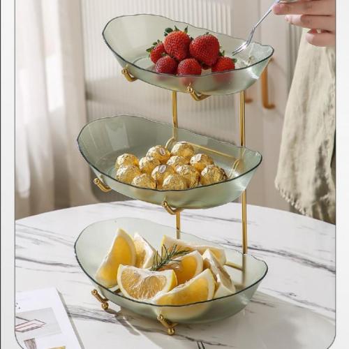 Acrylic triple layer Dried Fruit Plate Set