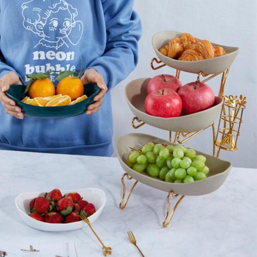 Ceramics & Iron triple layer Dried Fruit Plate PC