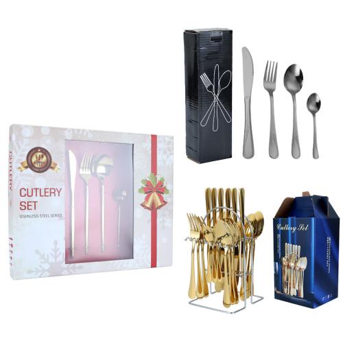 410 Edelstahl Besteck-Set, plattiert, mehr Farben zur Auswahl, 24Pcs/Festgelegt, Festgelegt