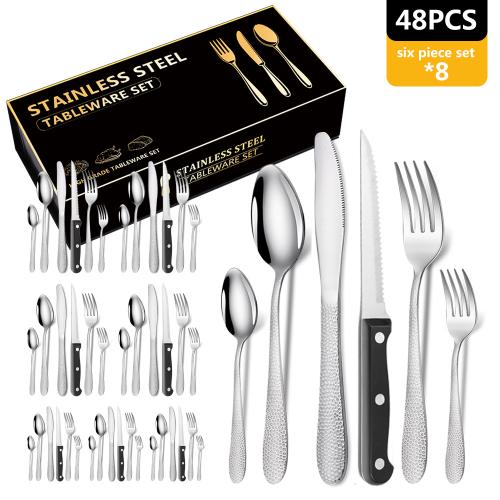 410 Edelstahl Besteck-Set, plattiert, mehr Farben zur Auswahl, 48Pcs/Festgelegt, Festgelegt