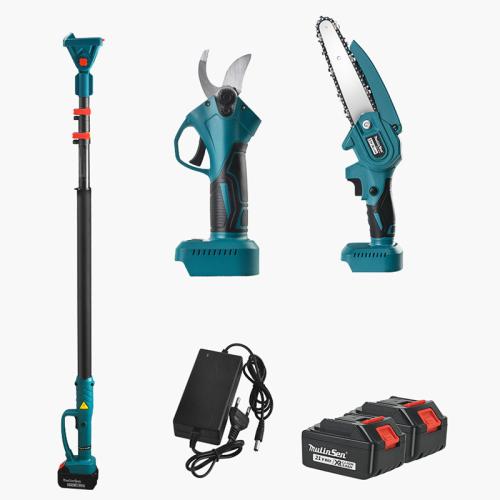 Metal & Plastic Electric Pruning Tool Set stretchable blue Set