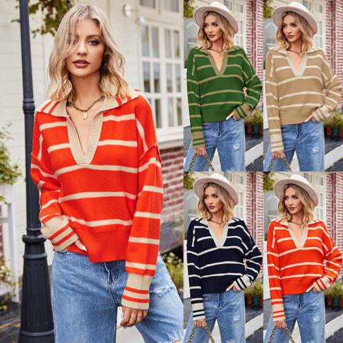Acrylique Pull femme Rayé plus de couleurs pour le choix pièce