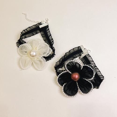 Cloth & Zinc Alloy & Gauze Pets Collar PC