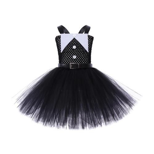 Polyester Robe d’une seule pièce de fille Noir pièce