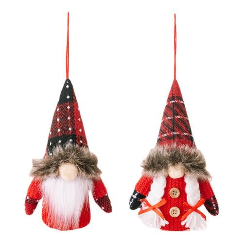 Doek & Gebreide Kerstboom hangende Decoratie meer kleuren naar keuze stuk