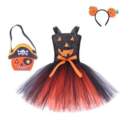 Polyester Children Halloween Cosplay Costume Halloween Design orange PC