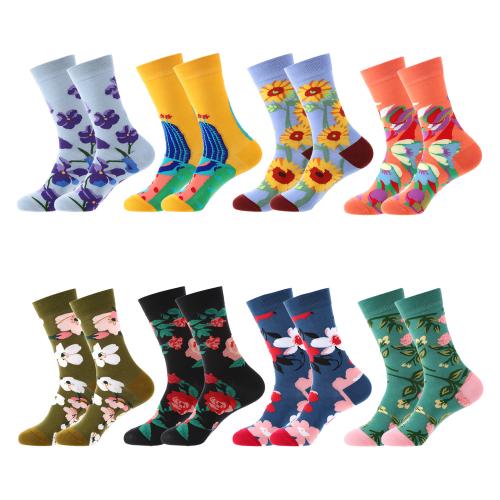 Coton Chaussettes unisexes pour les genoux jacquard couleur et motif différents pour le choix : Paire
