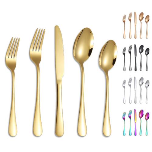 410 Stainless Steel Cutlery Set durable & multiple pieces plated Set