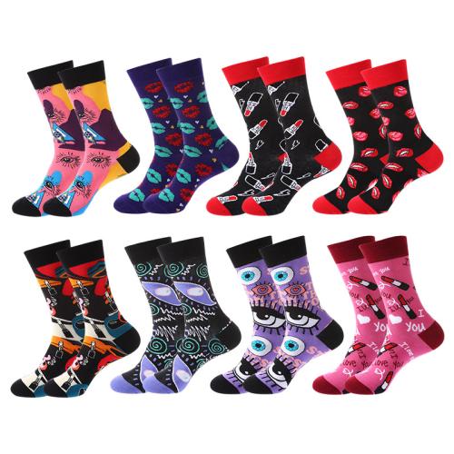 Coton Chaussettes unisexes pour les genoux jacquard couleur et motif différents pour le choix : Paire