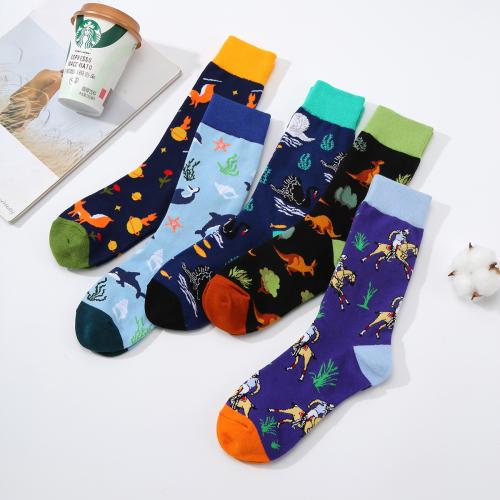 Coton Chaussettes unisexes pour les genoux jacquard couleur et motif différents pour le choix : Paire