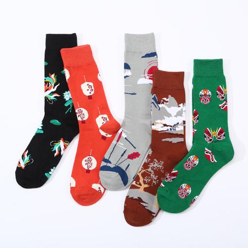 Coton Chaussettes unisexes pour les genoux jacquard couleur et motif différents pour le choix : Paire