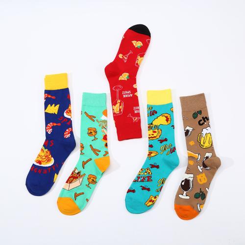 Coton Chaussettes unisexes pour les genoux jacquard couleur et motif différents pour le choix : Paire