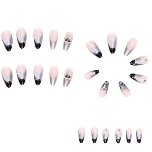 El plastico Uñas postizas, negro, Conjunto