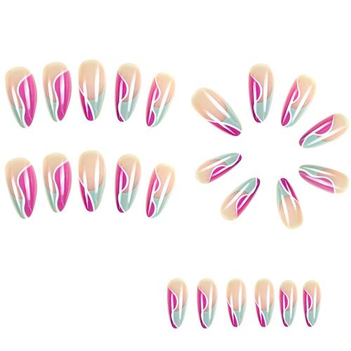 El plastico Uñas postizas, multicolor, Conjunto