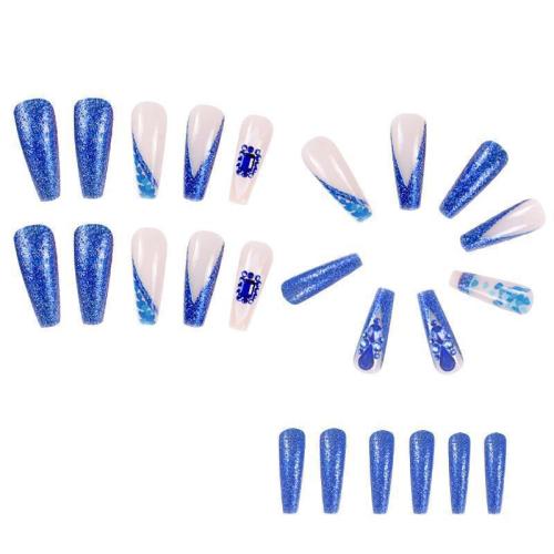 El plastico Uñas postizas, azul, Conjunto