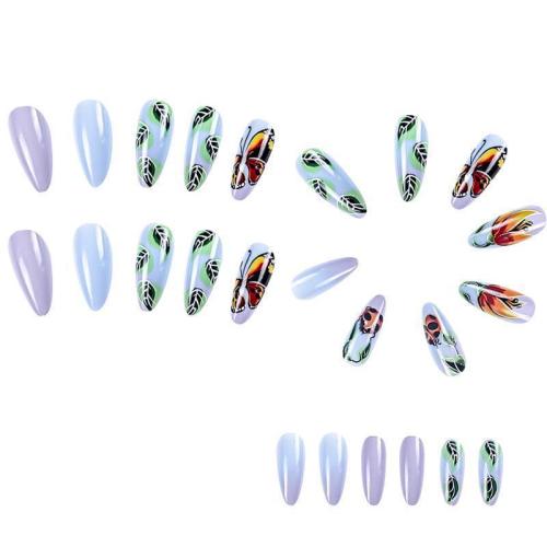 El plastico Uñas postizas, patrón de mariposa, Conjunto