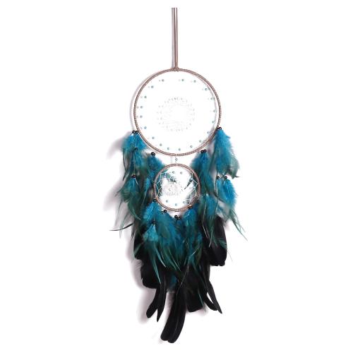 Feather & Iron Easy Matching Dream Catcher Hanging Ornaments Wall Hanging blue PC
