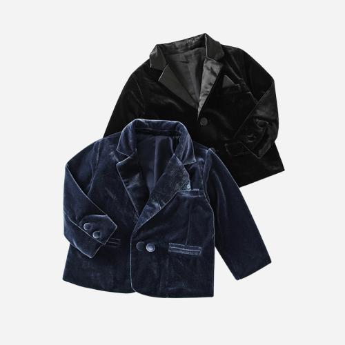 Cotton Slim Boy Coat patchwork Solid PC