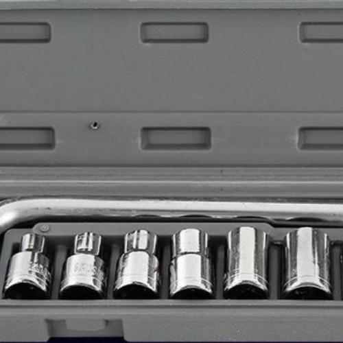 1/2inch Drive 8-21mm Socket Set Square End L Shape Handle Metric Combination Tools with Storage Case