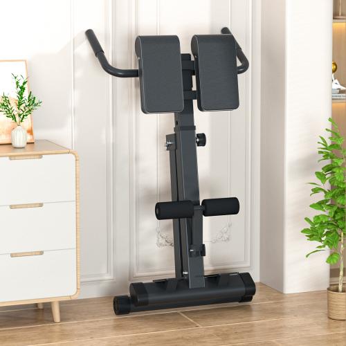 Steel & Sponge & PU Leather foldable Crossfit Bench adjustable black PC