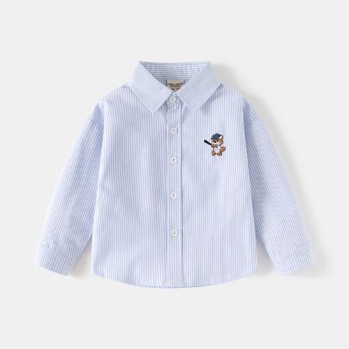 Mixed Fabric & Cotton Boy Shirt embroidered Cartoon PC