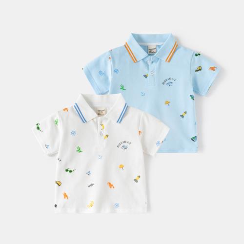 Cotton Children Polo Shirt for boy printed PC