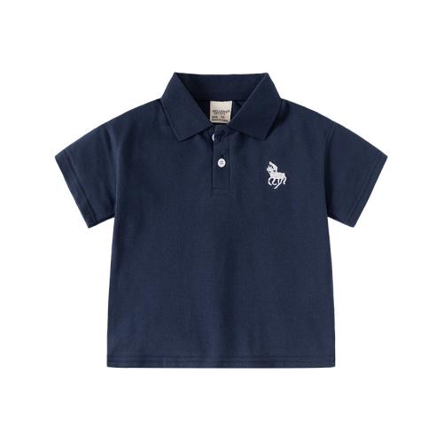 Spandex & Cotton Children Polo Shirt for boy printed PC