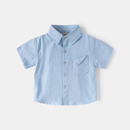 Cotton Boy Shirt & with pocket Solid PC