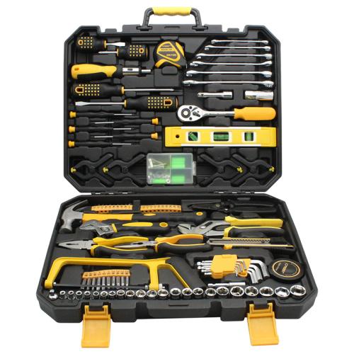 Carbon Steel Hardware Tools Set durable & multiple pieces & portable Plastic yellow Set