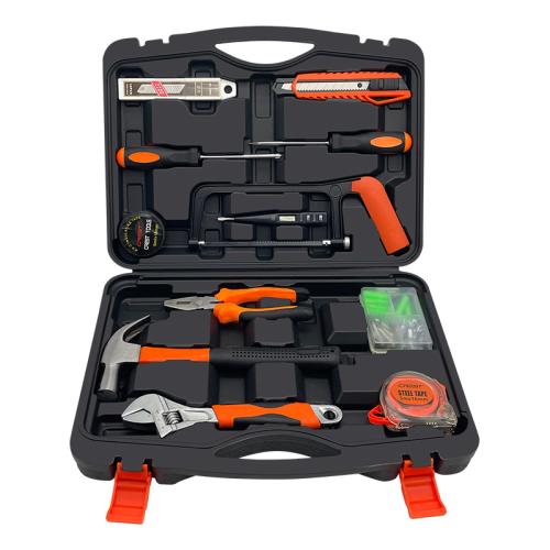 Carbon Steel Hardware Tools Set durable & multiple pieces & portable Plastic orange Set