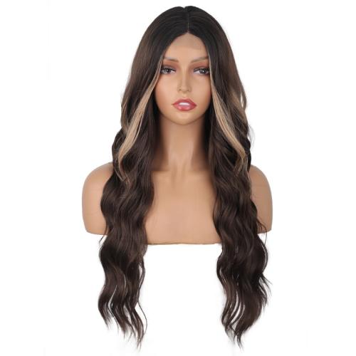 High Temperature Fiber mid-long hair & Wavy Wig for women Chemical Fiber PC