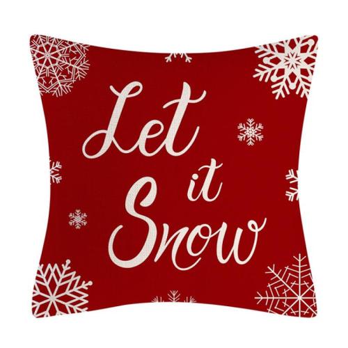 Linen Throw Pillow Covers durable & christmas design printed PC