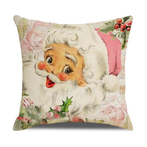 Linen Throw Pillow Covers durable & christmas design printed PC