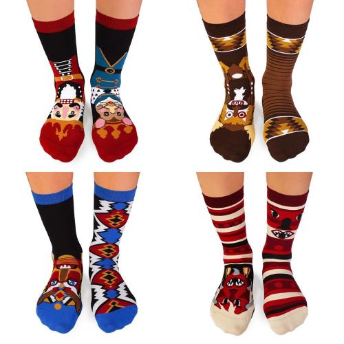 Coton Chaussettes unisexes pour les genoux jacquard couleur et motif différents pour le choix : Paire
