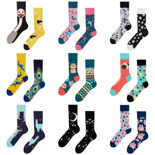 Coton Chaussettes unisexes pour les genoux jacquard couleur et motif différents pour le choix : Paire