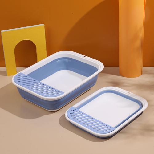 Plastic easy cleaning & foldable Cat Litter Basin PC