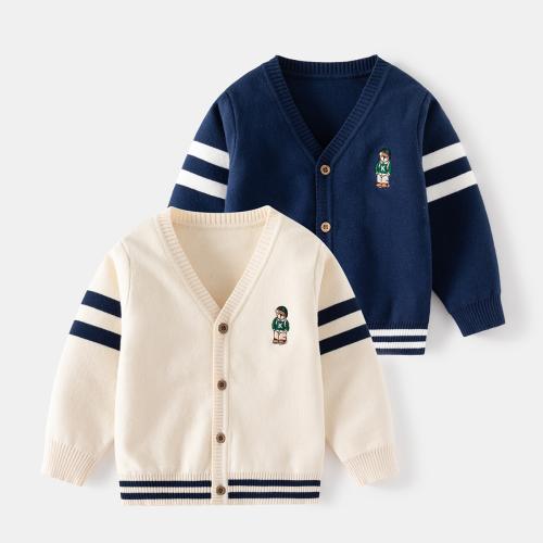 Cotton Children Cardigan & thermal embroidered Cartoon PC