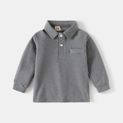 Mixed Fabric & Chemical Fiber Children Polo Shirt for boy Solid PC