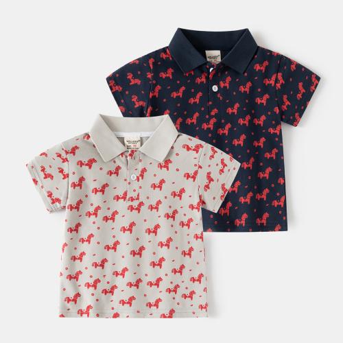 Cotton Children Polo Shirt printed Cartoon PC