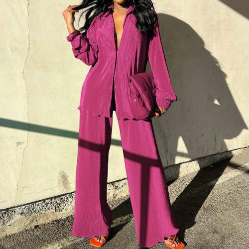 Poliéster Conjunto casual de las mujeres, Pantalones & parte superior, más colores para elegir, Conjunto
