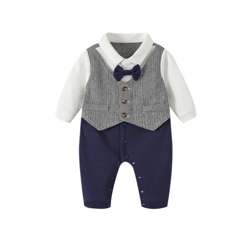 Polyester Crawling Baby Suit & fake two piece patchwork Others PC